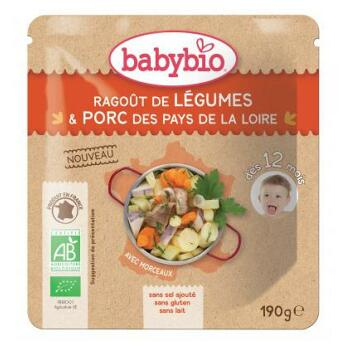 BABYBIO menu zeleninové ragú s bravčovým mäsom 190 g