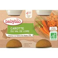 BABYBIO zeleninový príkrm mrkva 2x130 g