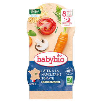 BABYBIO večerné menu Neapolskej cestoviny 2x200 g (Cestovinové, ryžové príkrmy) - BIO