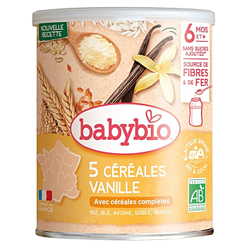 BABYBIO nemliečna rýžovoquinoová kaša s vanilkou 220 g (Nemliečne kaše) - Instantné, BIO, Ekologické