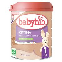 BABYBIO Optima 1 Počiatočné dojčenské mlieko od 0 - 6 mesiacov BIO 800 g