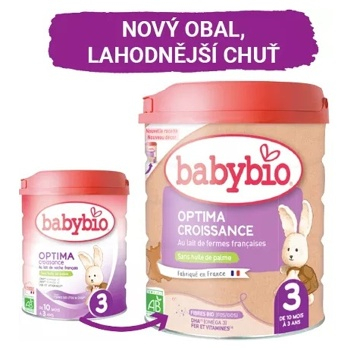 BABYBIO Optima 3 Pokračovacie dojčenské mlieko od 10 mesiaca do 3 rokov BIO 800 g