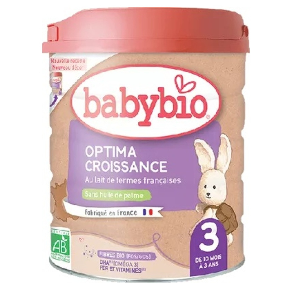 BABYBIO Optima 3 Pokračovacie dojčenské mlieko od 10 mesiaca do 3 rokov BIO 800 g