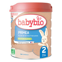 BABYBIO Primea 2 Pokračovacie dojčenské mlieko od 6-12 mesiacov BIO 800 g