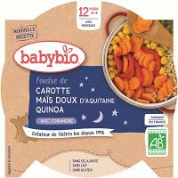 BABYBIO večerné menu mrkvu a sladká kukurica s quinoa 230 g