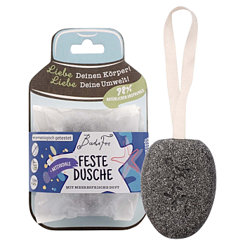 BADEFEE Tuhý sprchový gél Activated charcoal 70 g (Sprchové gély) - Hydratačný