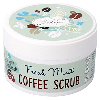 BADEFEE Telový peeling Kávový Fresh Mint 180 g (Telový peeling) - Telové