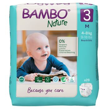 BAMBO Nature 3 Detské plienkové nohavičky 4-8 kg 28 ks (Plienky 3 (4 - 10 kg))