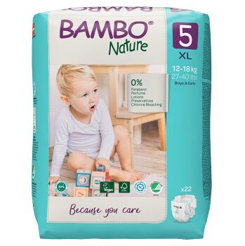 BAMBO Nature 5 Detské plienky 12-18 kg 44 ks (Plienky 5 (11 - 25 kg))