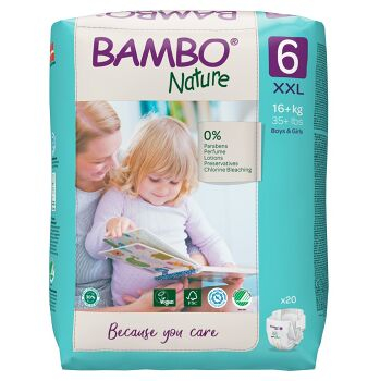 BAMBO Nature 6 Detské plienky 16+ kg 20 kusov (Detské plienkové nohavičky) - Hypoalergénny