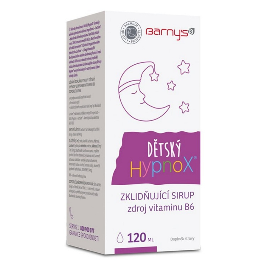 Barny's HypnoX Detský upokojujúci sirup sirup pri ťažkostiach so spánkom a zaspávaním pre deti 120 ml kúpite na Mojalekaren.sk