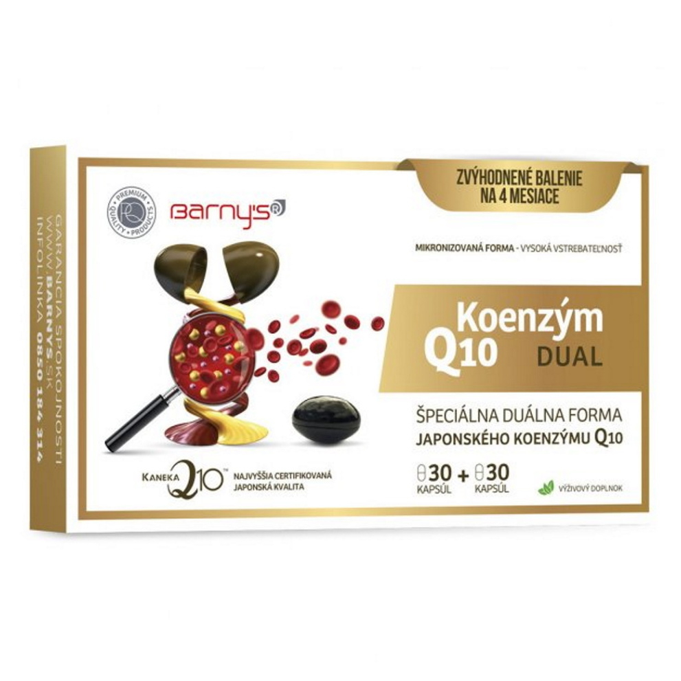Barny's Koenzým Q10 DUAL 60 mg, 2x30 cps kúpite na Mojalekaren.sk
