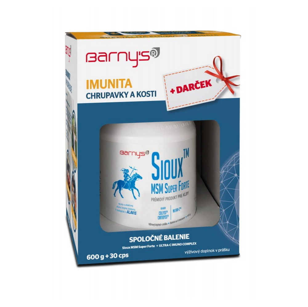 BARNY'S Sioux MSM Super Forte 600 g + ULTRA-C Imuno complex 30 kapsúl ZADARMO kúpite na Mojalekaren.sk