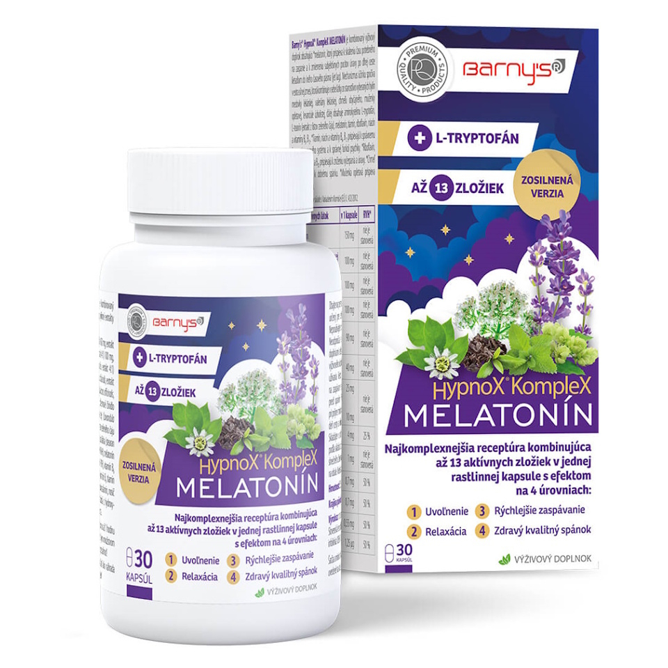 BARNY´S Hypnox Komplex melatonín 30 kapsúl kúpite na Mojalekaren.sk