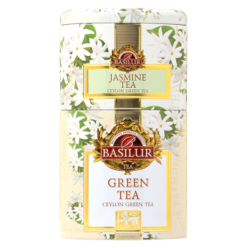 BASILUR 2v1 Jasmine & Green zelený sypaný čaj 30 g & 70 g