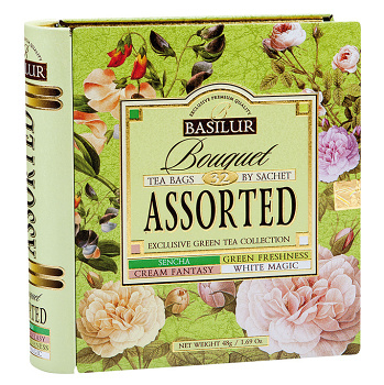 BASILUR Book assorted bouquet zelený čaj 32 vrecúšok