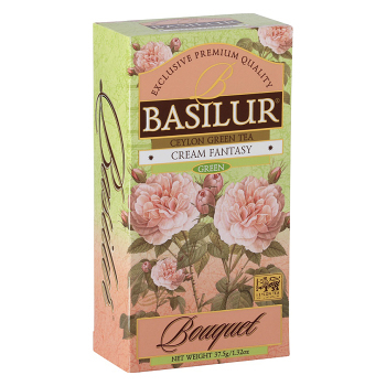 BASILUR Bouquet Cream Fantasy zelený čaj 25 vrecúšok