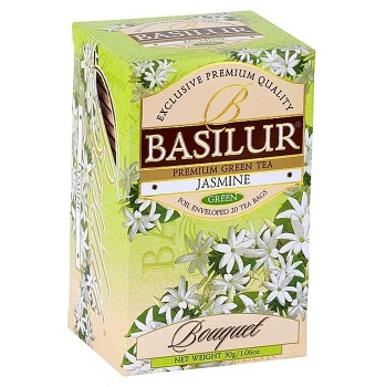 BASILUR Bouquet Jasmine zelený čaj 25 sáčkov