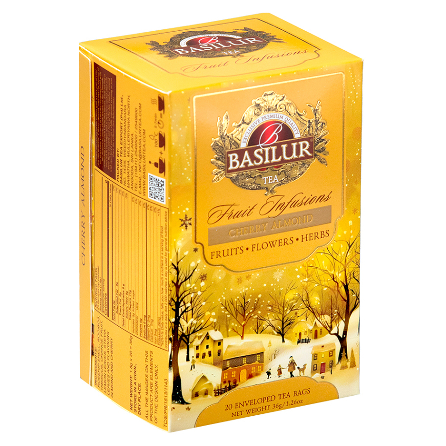 BASILUR Christmas fruit cherry almond ovocný čaj 20 sáčkov