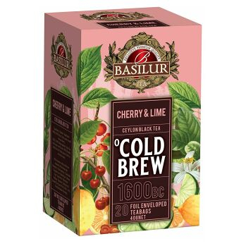 BASILUR Cold Brew Cherry Lime ovocný čaj 20 vrecúšok