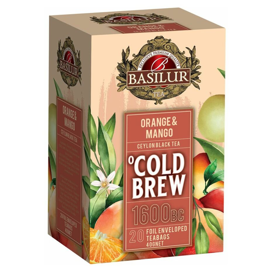 BASILUR Cold Brew Orange Mango ovocný čaj 20 vrecúšok