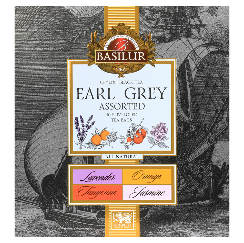 BASILUR Earl Grey Assorted čierny čaj 40 vreciek kúpite na Mojalekaren.sk