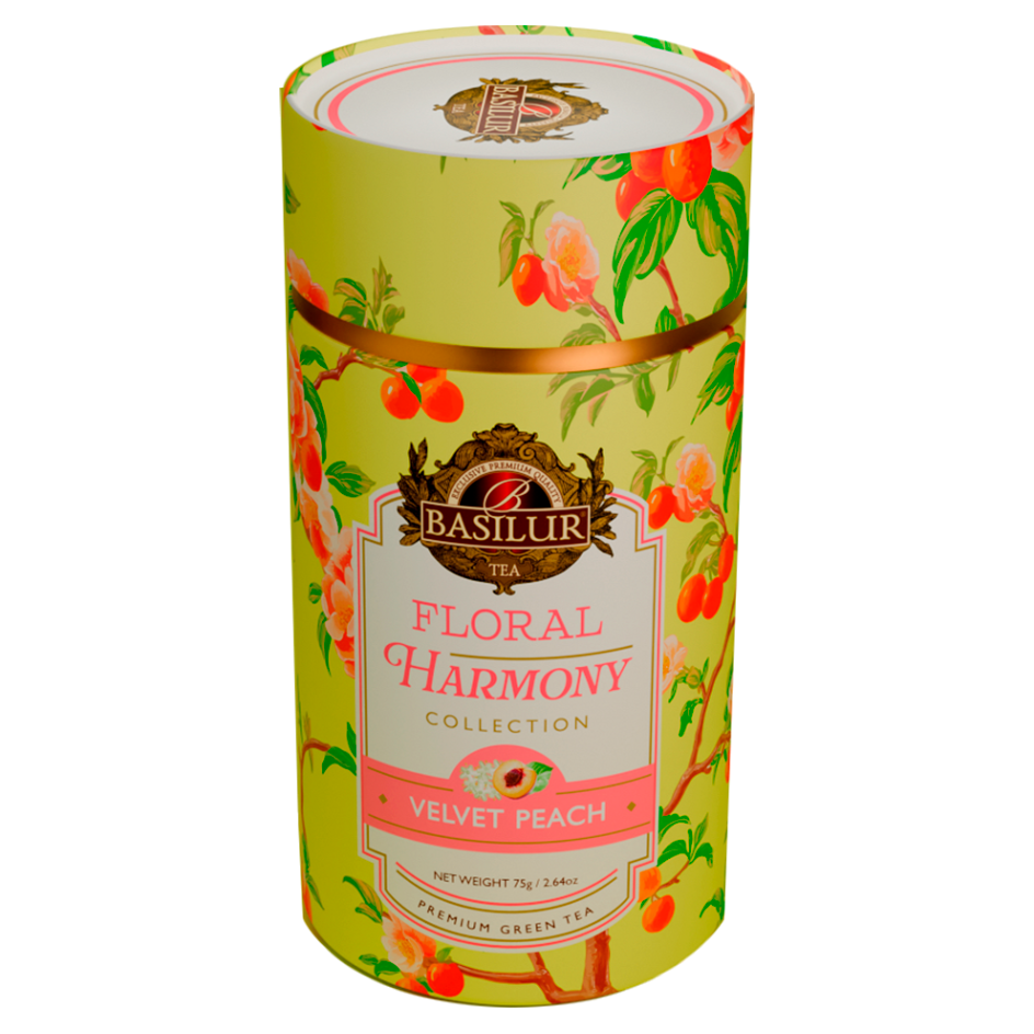 BASILUR Floral harmony velvet peach zelený čaj 75 g