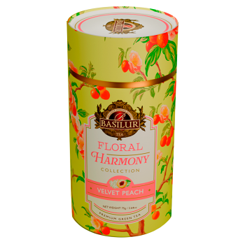 BASILUR Floral harmony velvet peach zelený čaj 75 g