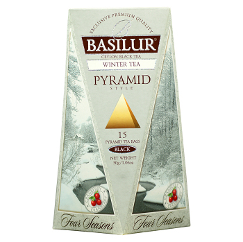 BASILUR Four Seasons Winter Tea pyramid čierny čaj 15 sáčkov