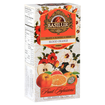 BASILUR Fruit Blood Orange ovocný čaj 25 vrecúšok