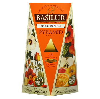 BASILUR Fruit Infusions Blood Orange pyramid ovocný čaj 15 sáčkov