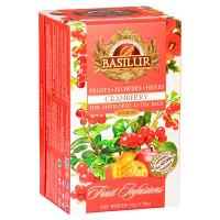 BASILUR Fruit Cranberry ovocný čaj přebal 20 vrecúšok