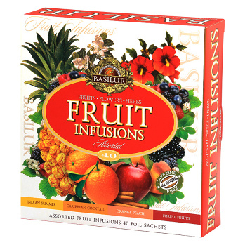 BASILUR Fruit Infusions Assorted darčeková kolekcia čajov 40 sáčkov