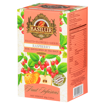 BASILUR Fruit Raspberry ovocný čaj 20 vrecúšok