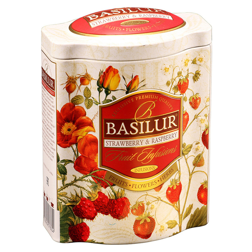 BASILUR Fruit Strawberry & Raspberry ovocný čaj 100 g