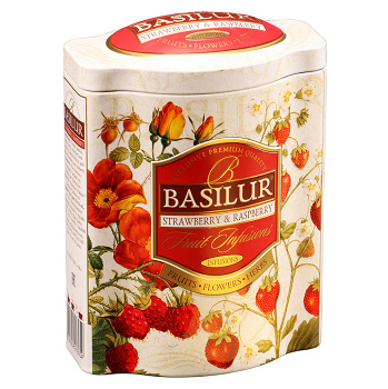 BASILUR Fruit Strawberry & Raspberry ovocný čaj 100 g