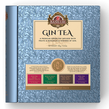 BASILUR Gin & tonic tea blue book assorted zelený čaj 32 sáčkov (Zelené čaje)