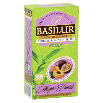 BASILUR Magic Apricot & Passion Fruit zelený čaj 25 vrecúšok