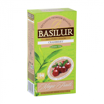 BASILUR Magic Green Cranberry zelený čaj 25 vrecúšok