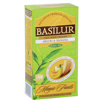 BASILUR Magic Melon & Banana zelený čaj 25 vrecúšok