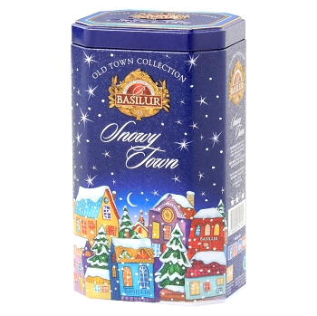 BASILUR Old town snowy town blue čierny sypaný čaj v plechu 75 g (Čierne čaje)
