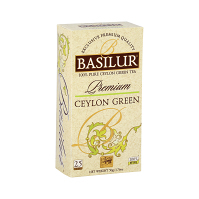 BASILUR Premium Ceylon Green zelený čaj 25 vrecúšok