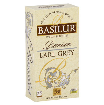 BASILUR Premium Earl Grey čierny čaj 25 vrecúšok