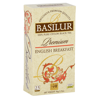 BASILUR Premium English Breakfast čierny čaj 25 vrecúšok