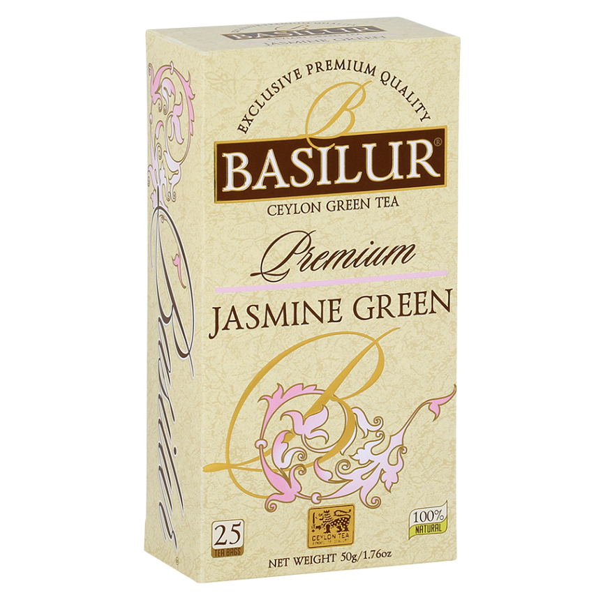 BASILUR Premium Jasmine Green zelený čaj 25 vrecúšok kúpite na Mojalekaren.sk