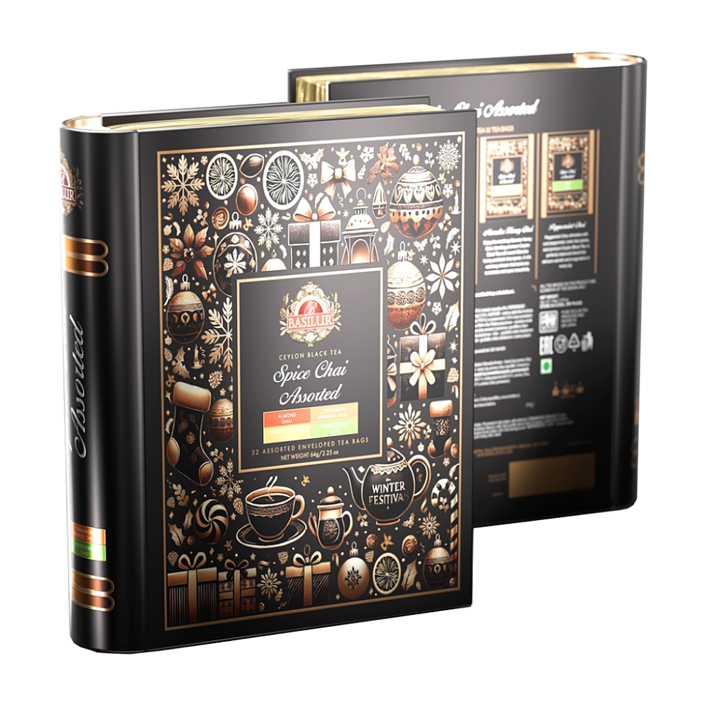 BASILUR Vianočná korenená kolekcia kniha 32 sáčkov