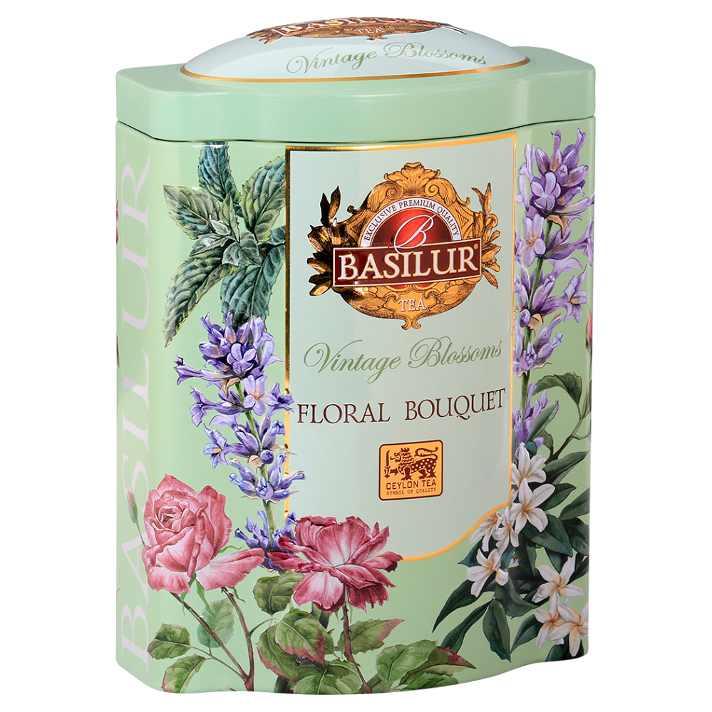 BASILUR Vintage blossoms floral bouquet zelený čaj 100 g