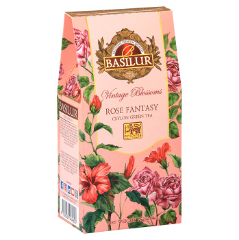 BASILUR Vintage blossoms rose fantasy zelený čaj sypaný 75 g