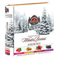 BASILUR Winter berries book assorted čierne čaje 32 sáčkov