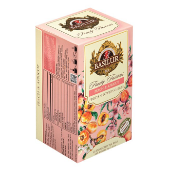 BASILUR Without Hibiscus broskyňa a marhuľa 20 sáčkov (Ovocné čaje)